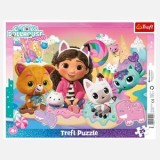 Puzzle pentru copii cu Gabby si pisicute, 25 piese, multicolor, CMCLASS