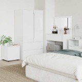 vidaXL Dulap de Baie Alb lucios 40,5 x 40 x 44 cm Lemn compozit 888951