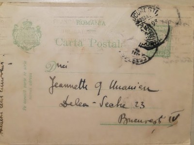 CP 1931 de la Colonia Copii Agigea către Buc., Jeanette Unanian, Delea Veche 23 foto