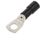 V&acirc;rf inelar tubular M8 16mm2 negru crimpat cablu