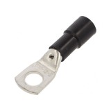 V&acirc;rf inelar tubular M8 16mm2 negru crimpat cablu