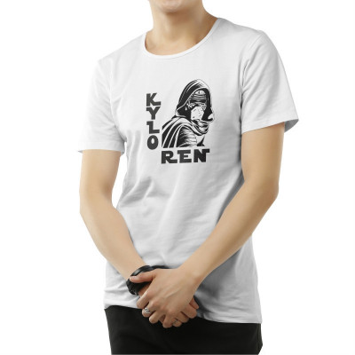 Tricou personalizat barbat &amp;quot;Kylo Ren&amp;quot;, Alb, Bumbac, Marime XXL foto