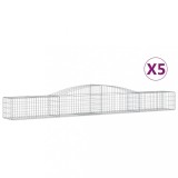 Cumpara ieftin Cosuri gabion arcuite 5 buc, 400x50x40/60 cm, fier galvanizat