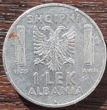 (M2582) MONEDA ALBANIA - 1 LEK 1939, OCUPATIE ITALIANA, VITTORIO EMANUELE III, Europa