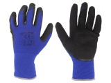 Mănuşi de protecţie roşu-bleumarin mărimea 9