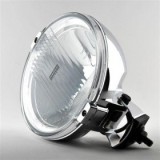 Proiector Rotund 183mm Angel Eyes Alb Crom 24V H3/T4W BA9s, Tuning Faruri, Impermeabil IP55, Omologare E20