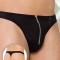 Chiloti Tanga Cu Fermoar, Negru, XL