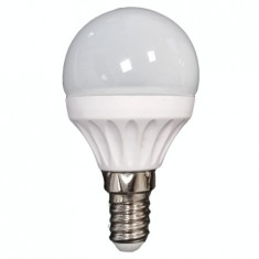 Bec Bl Led Sferic E14, model glob G45, 3W=25W, 2700K, lumina calda