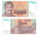 Yugoslavia 5 000 000 Dinara 1998 P-132 UNC