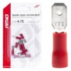 Set 10 Conectori Cablaje 5.6mm 0.5-1.5mm2 10A Rosii Izolati, Sertizare, 22AWG-18AWG, Tata