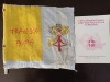 NI377 Steguleț cu inscripția Trăiască Papa + broșură 9 mai 1999 cu ocazia vizitei Sfântului Părinte papa Ioan Paul al II-lea în România