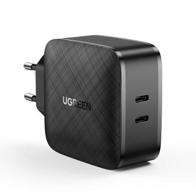 Incarcator Priza 2x USB-C PD GaN 66W, 3.3A - Ugreen (70867) - Black foto