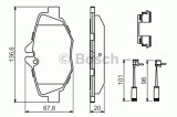 Set placute frana,frana disc MERCEDES E-CLASS (W211) (2002 - 2009) BOSCH 0 986 494 647