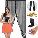 Plasa de tantari Magic Mesh, inchidere cu magnet, montare cu velcro autoadeziv, 100x220 cm, negru