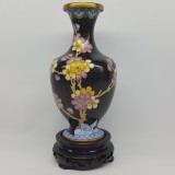 CLOISONNE - Vaza veche, vintage bronz si email - CHINA