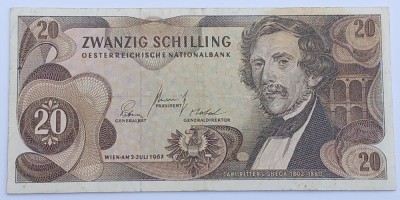 Austria , 20 Shillings 1967 foto