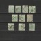 RO - 1890/91 LP 47 e - CIFRA IN PATRU COLTURI LOT 10 TIMBRE STAMPILATE 5 BANI