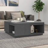 VidaXL Măsuță de cafea, gri, 100x101x40,5 cm, lemn masiv de pin
