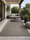 Covor Iuta Jeans 19242-91, Marime 50 x 80 cm, Maro, Inaltime Fir Tesatura plata, Antialergic, Polipropilena, Bucatarie, Hol, Balcon
