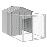 Cusca de caine &amp; tarc gri deschis 117x201x123cm otel galvanizat