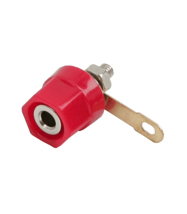 Mufa banana mama 4mm montabil executie din plastic rosu