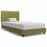 Cumpara ieftin Cadru de pat, verde, 90 x 200 cm, material textil