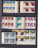 ROMANIA 1963 LP 560 PASARI DE RASA BLOCURI DE 4 TIMBRE MNH, Nestampilat