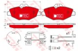 Set placute frana,frana disc MERCEDES E-CLASS (W211) (2002 - 2009) TRW GDB1542DTE