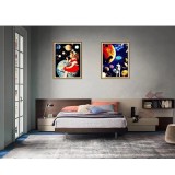 Cumpara ieftin Set 2 picturi cu diamante, 30 x 40 cm, rasina, multicolor
