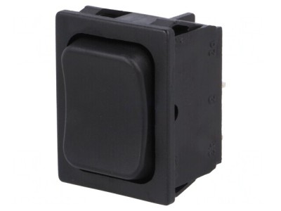 Comutator Bascule DP3T 6A 250V Negru foto
