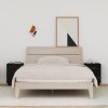 Gossi noptiere, 2 buc., negru, 40x34x55 cm, lemn masiv de pin