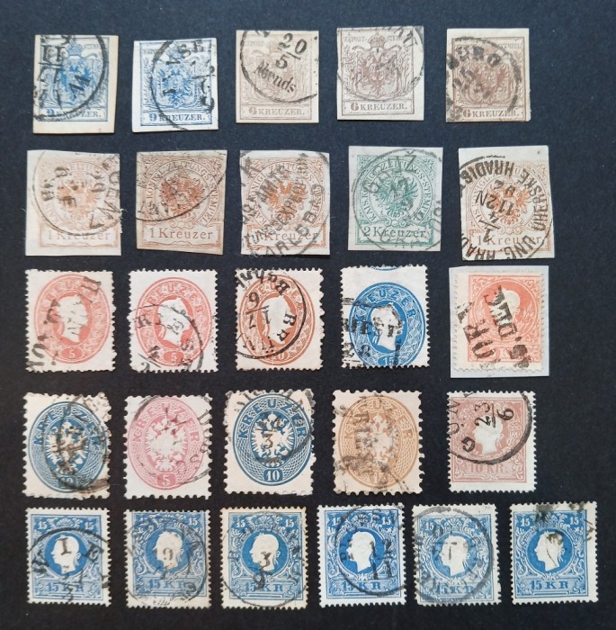 AUSTRIA-1855/90-lot clasic-stampilate-