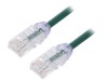 Cablu patch cord UTP Cat 6a 2m verde PANDUIT TX6A-28 28AWG LSZH RJ45