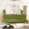 vidaXL Canapea extensibilă cu 2 locuri, verde deschis, catifea 375877