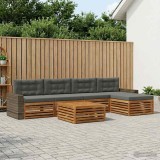 vidaXL Set de canapele de exterior 6 pcs Natural și Antracit 3383280