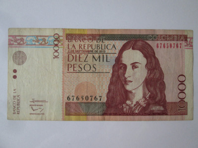 Columbia 10000 Pesos 2013 foto