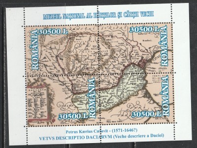 Romania 2003 - #1607 Muzeul National al Hartilor si Cartii Vechi S/S 1v MNH foto