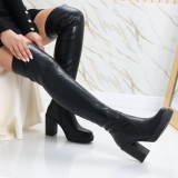 Cumpara ieftin Cizme dama Negre din Piele Ecologica Miziana, 37