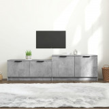 Comodă TV, gri beton, 158,5x36x45 cm, lemn prelucrat, vidaXL