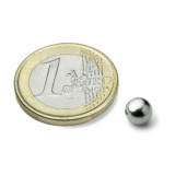 Magnet neodim sfera &Oslash;6 mm, putere 470 g, N38