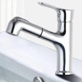 Baterie cu Dus Extractibil, Alama Sanitara, Crom, WZY108/B ModernLight Concept