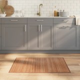 Covor Bambus Natural vidaXL 70x100 cm, Antiderapant, Maro. Covoare Baie Bucatarie Hol, Rulabil