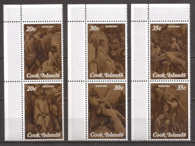 COOK ISLANDS 1980 PICTURA PASTE ( serie dantelata ) MNH foto