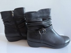 Ghete dama negre piele, noi, nr40-39,5, Japonia, absolut deosebite