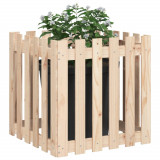 Jardiniera gradina design gard, 60x60x60 cm, lemn masiv de pin GartenMobel Dekor, vidaXL