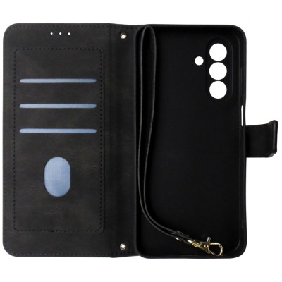 Husa tip carte cu stand, negru si multicolor, pentru Samsung Galaxy A26 5G foto