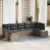 VidaXL Set de canapele pentru grădină 7 pcs Gri 289 x 154 x 85 cm 3356829