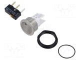 Comutator anti-vandalism SCHURTER MSM II 2 poziții SPDT 5A 125VAC roșu LED