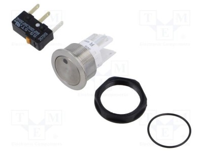 Comutator anti-vandalism SCHURTER MSM II 2 poziții SPDT 5A 125VAC roșu LED foto