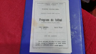 program Ind. S. C. Turzii - Aurul Brad foto
